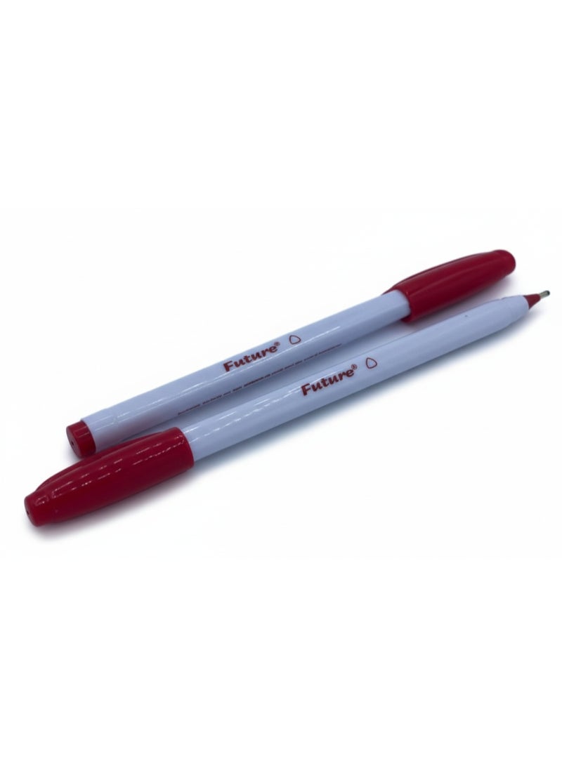 فيوتشر - قلم جاف 1ملي ـ علبة عبوة 10 أقلام لون احمر - Image 2